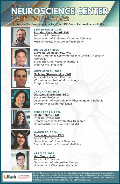 2025-2026 Neuroscience Center Seminar Series