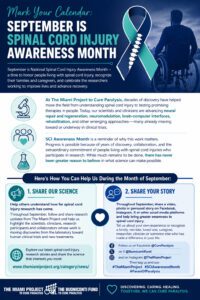 September is Spinal Cord Injury Awareness Month