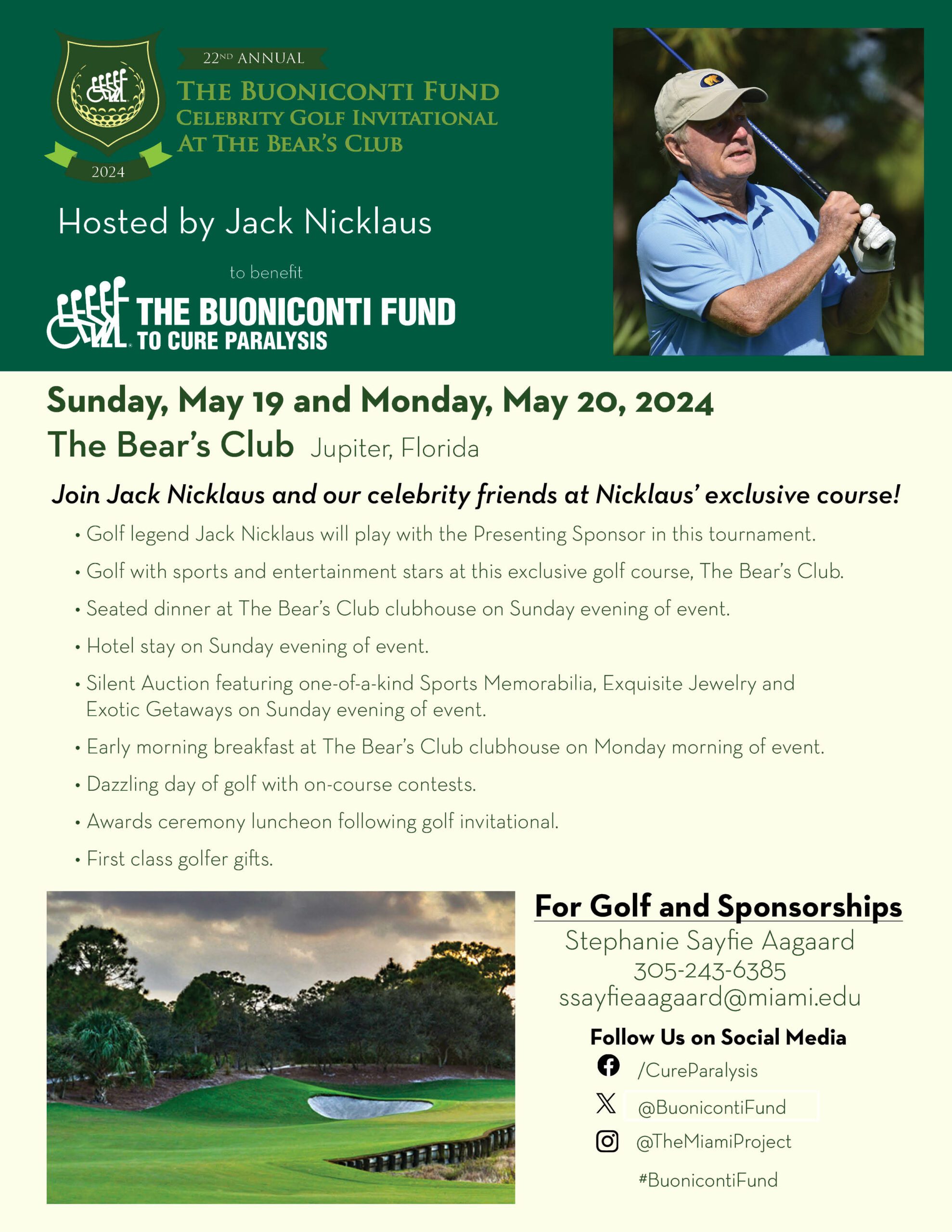 22nd Annual Buoniconti Fund Celebrity Golf Invitational with Jack Nicklaus