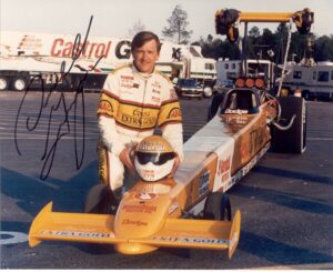 Darrell Gwynn with his Coors Extra Gold Dragster