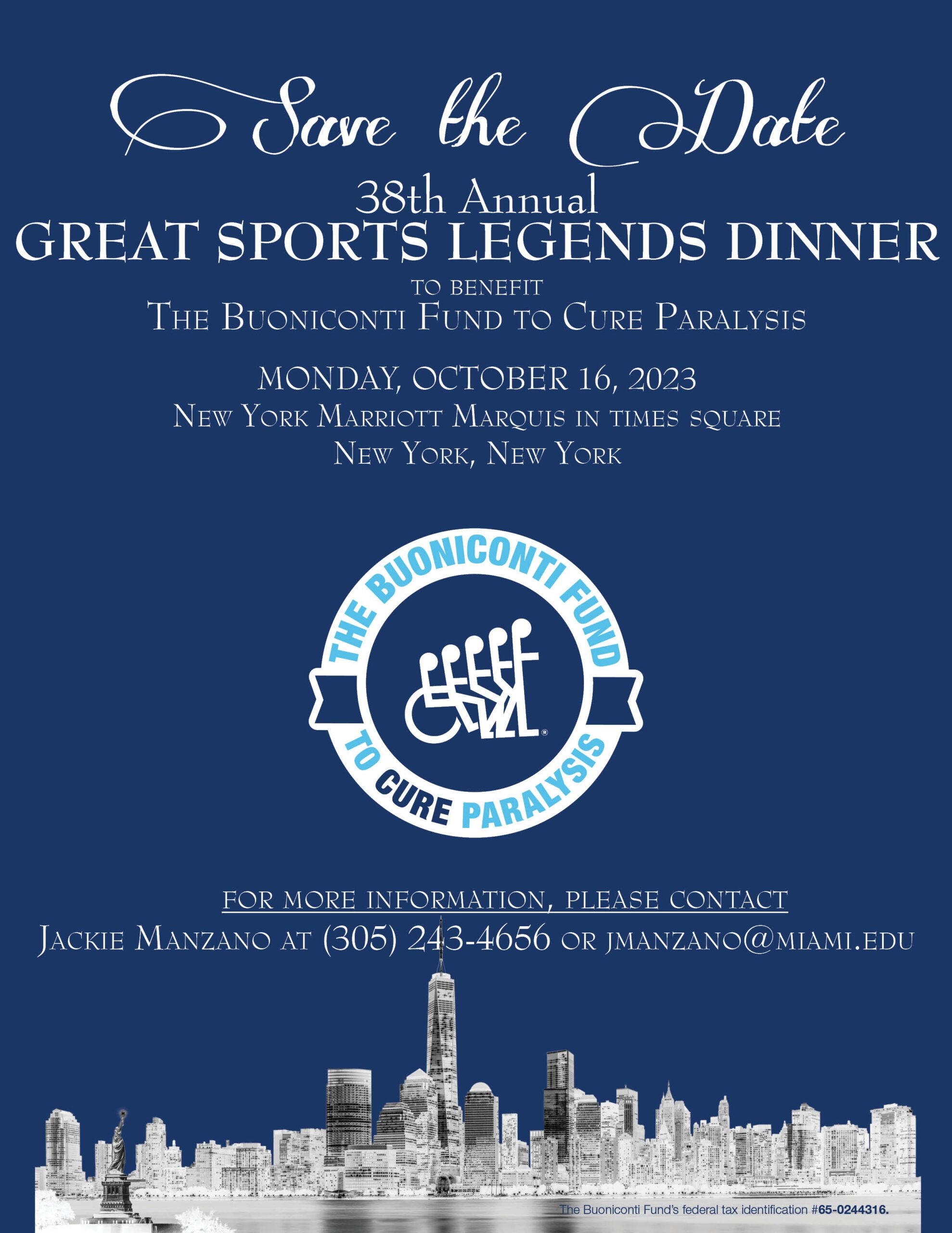 38th Annual Great Sports Legends Dinner
