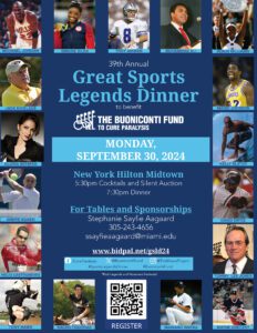 39th Annual Great Sports Legends Dinner Save the Date
