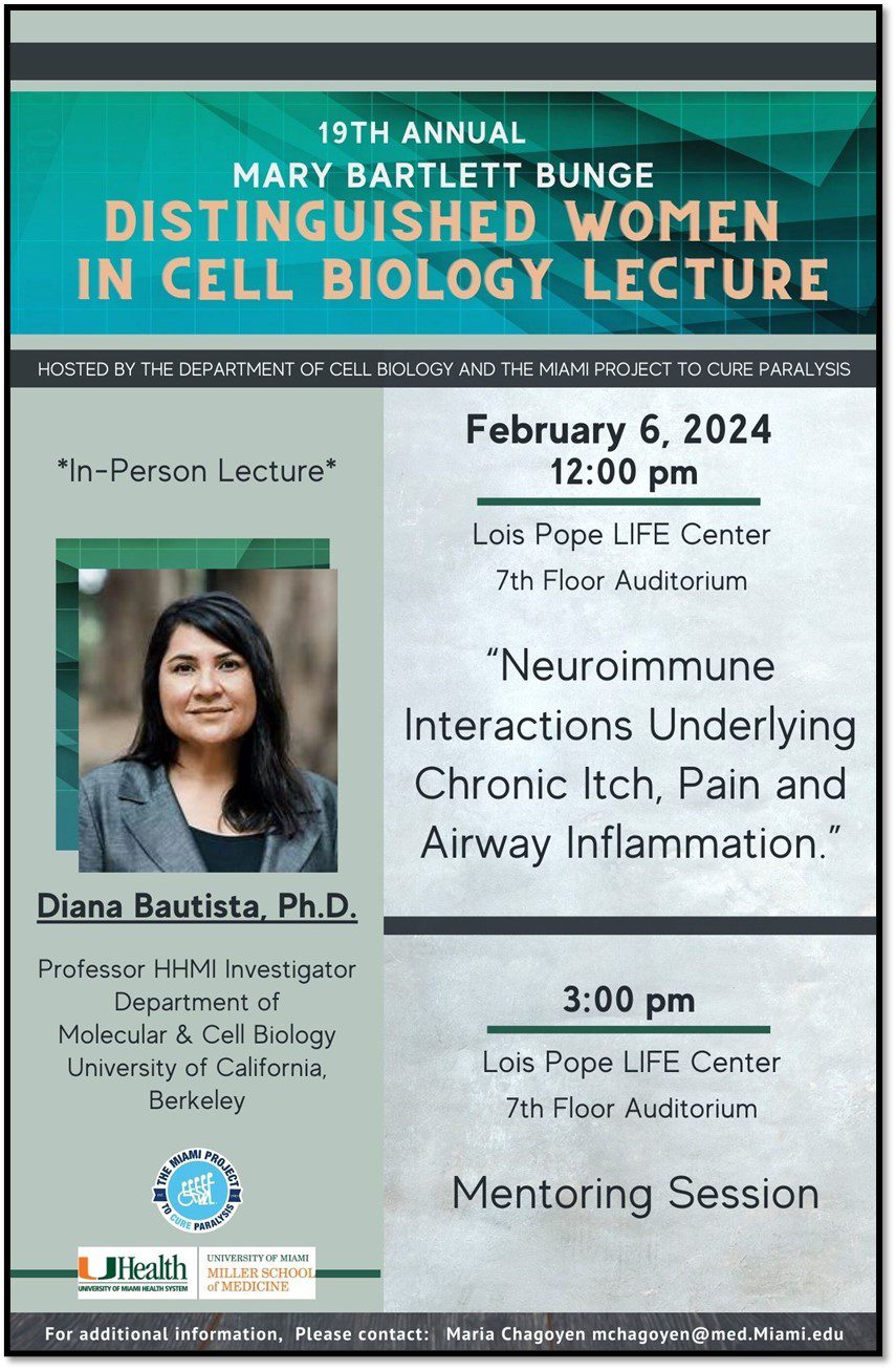 19th Annual Mary Bartlett Bunge Distringuished Women in Cell Biology Lecture