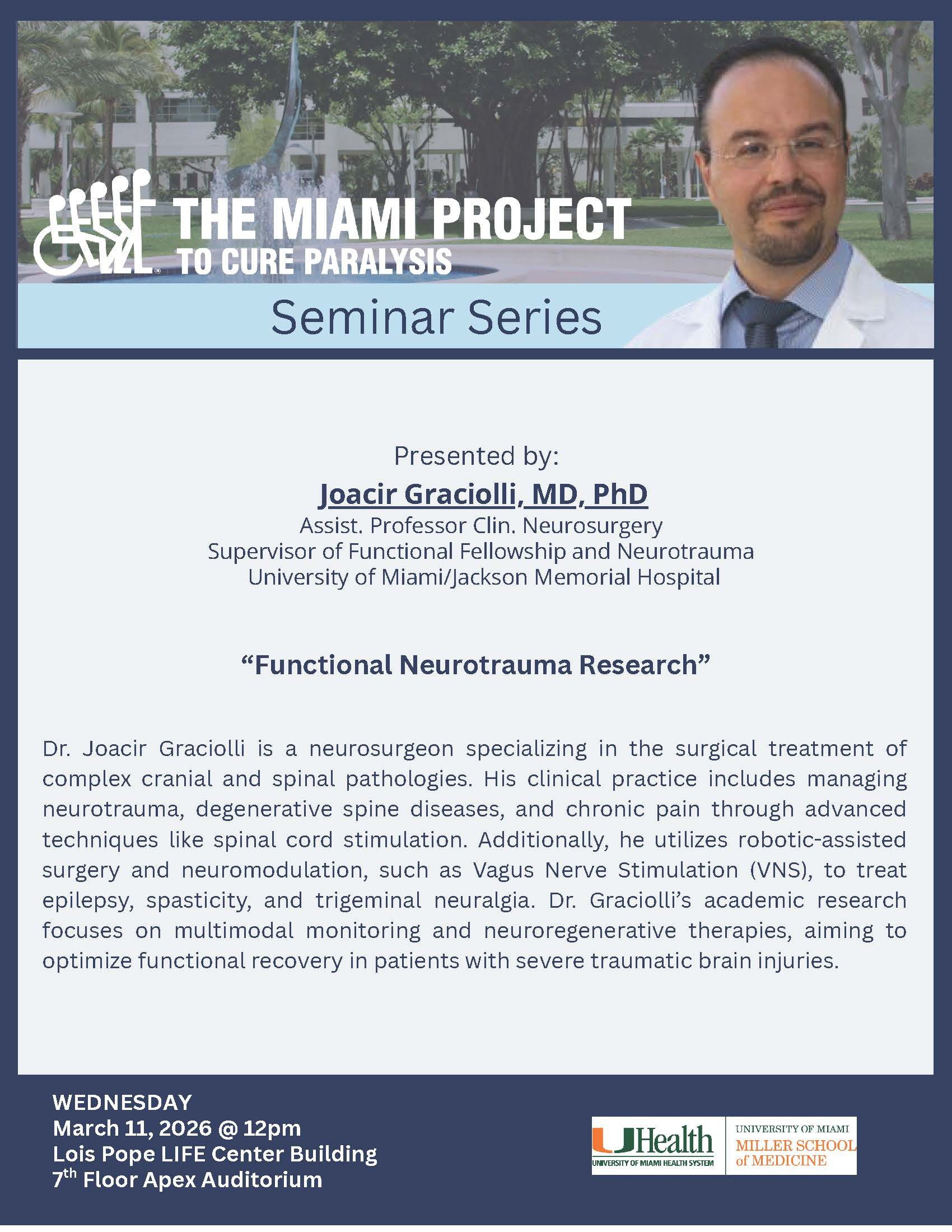 Joacir Graciolli, M.D., Ph.D.