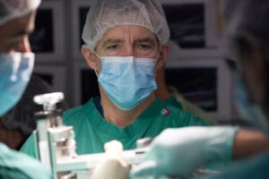 Dr. James Guest in surgery suite