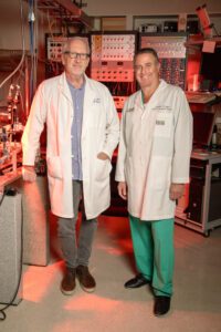 Drs. Noga and Jagid in the lab