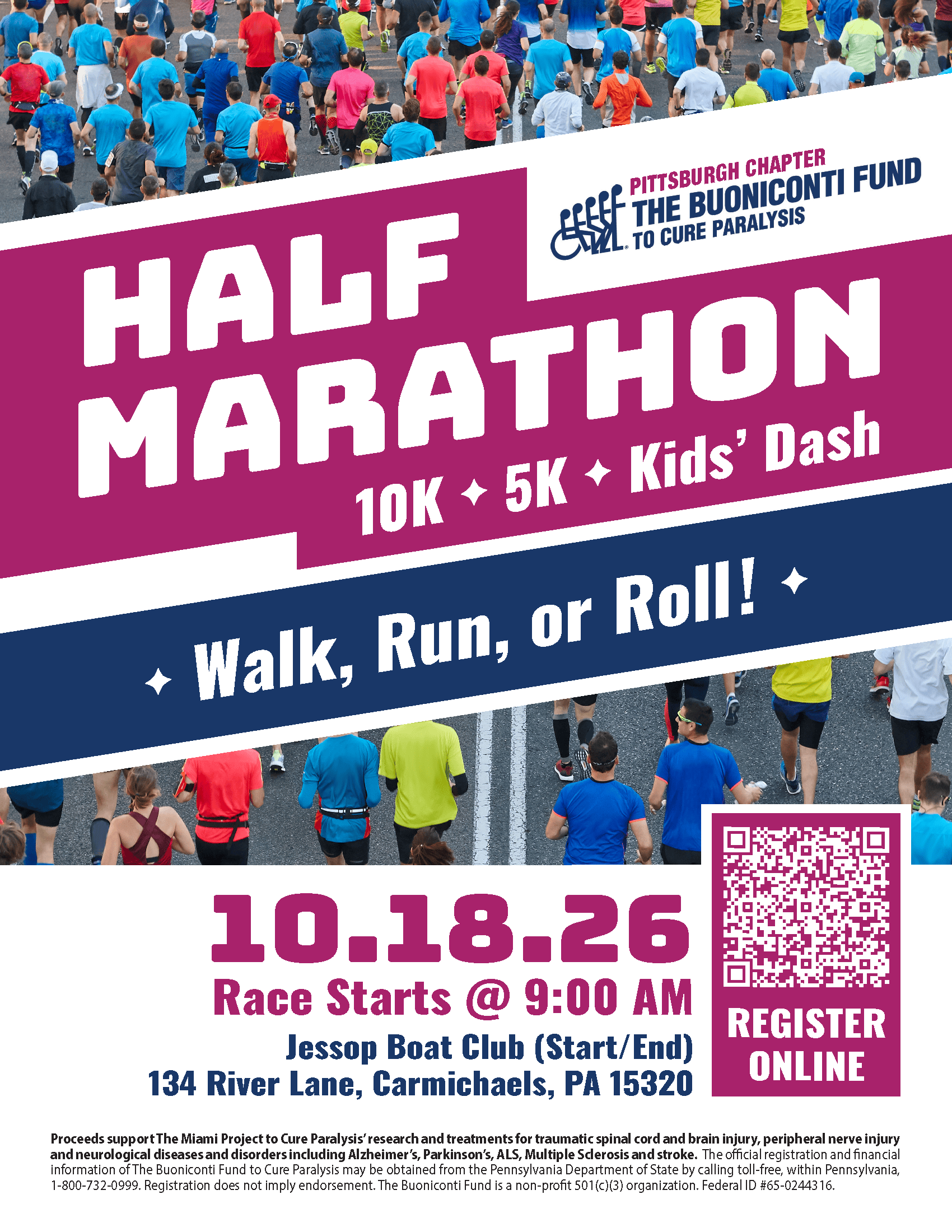 Pittsburgh Chapter Half Marathon - October 18, 2026