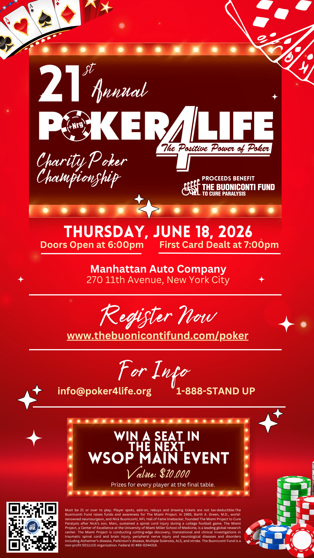 21st Annual Poker4Life Charity Poker Championship
