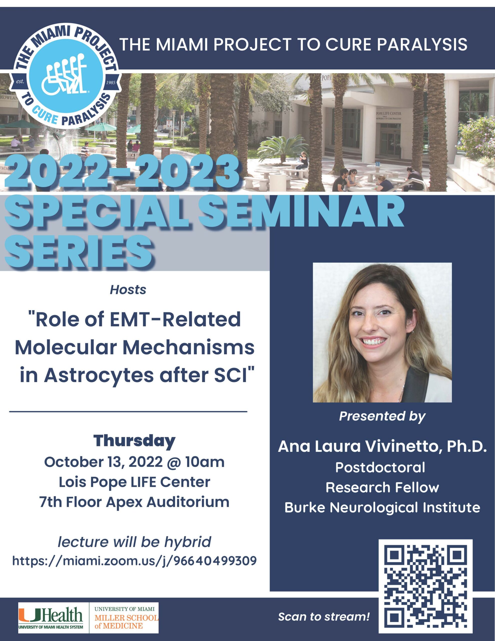 Special Seminar Series - Ana Laura Vivinetto, Ph.D.