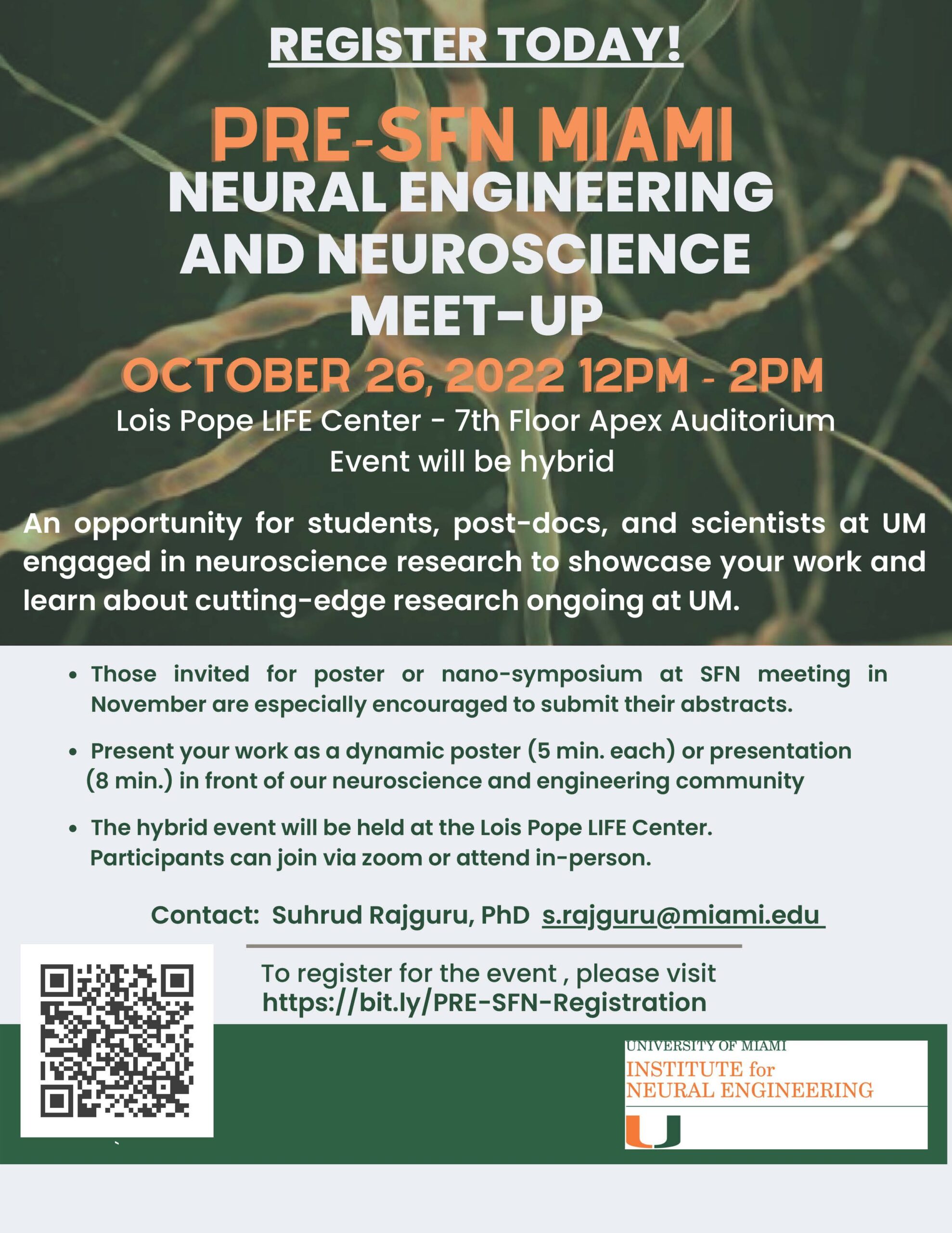 Pre-SFN Miami Neural Engineering and Neuroscience Meet-up