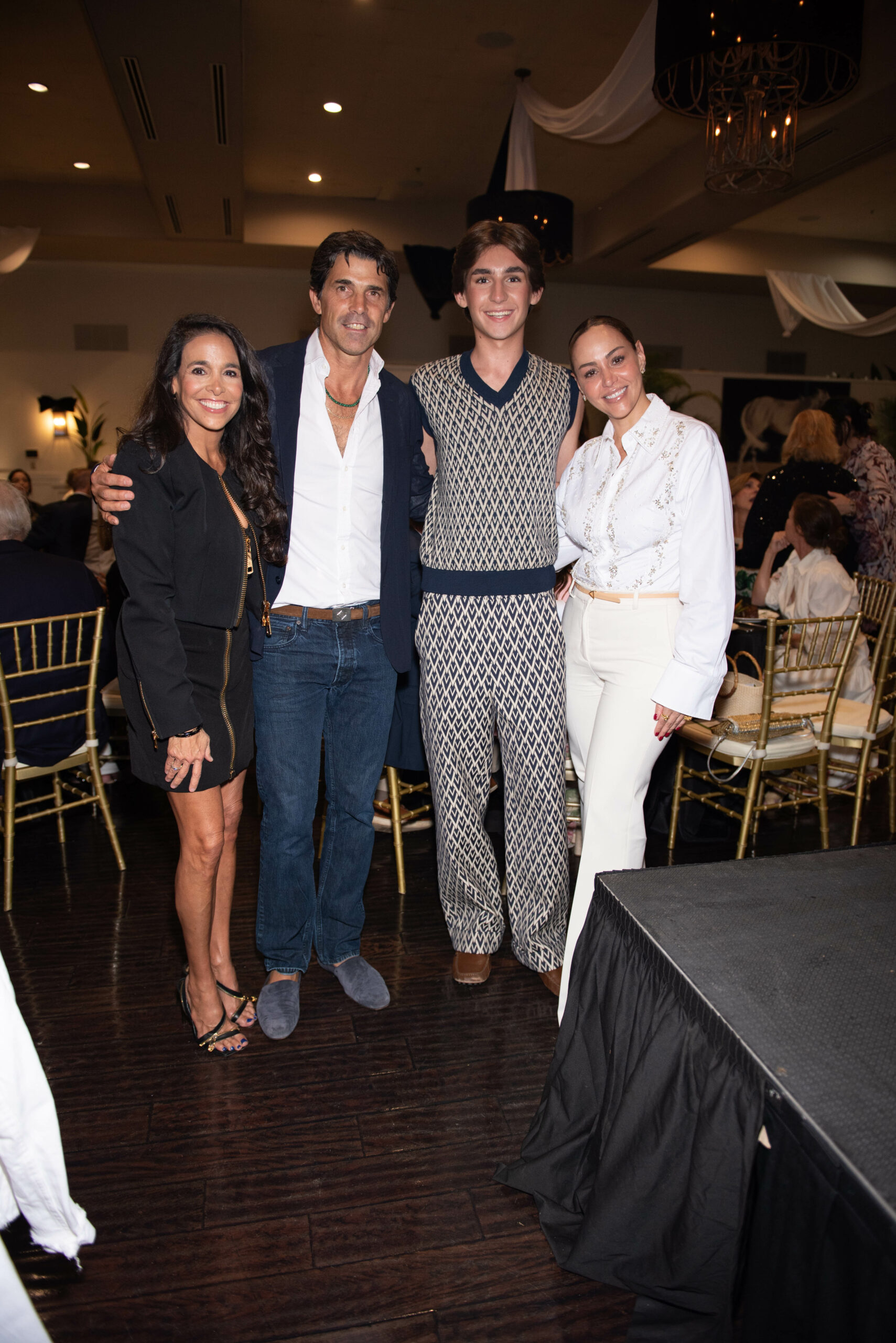 Stephanie Sayfie Aagaard, Nacho Figueras, Austin Sayfie Aagaard and Juliana Betancur