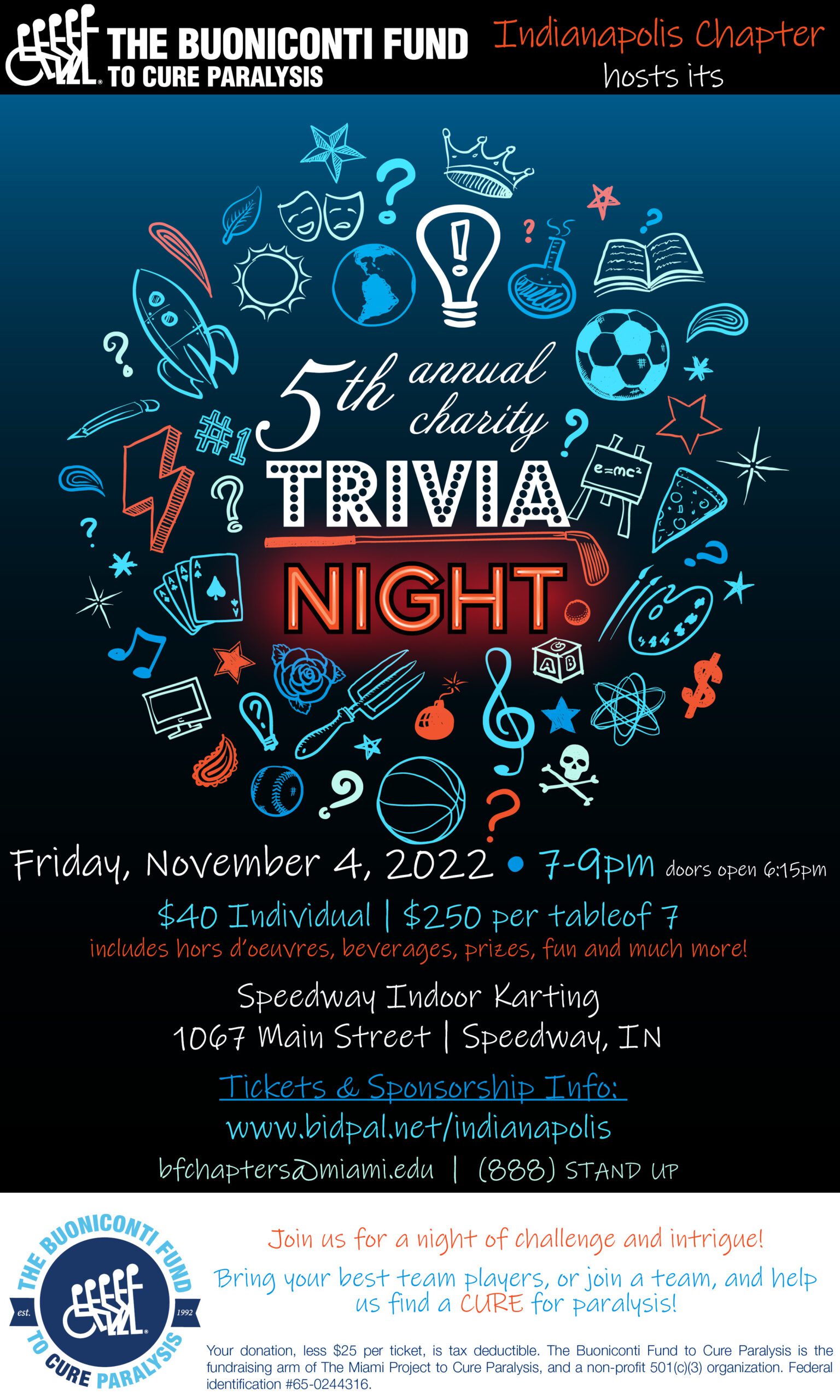 Indianapolis Chapter's 5th Annual Trivia Night