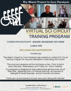 Virtual SCI Circuit Training Program