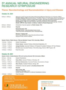 Neural Engineering Symposium 2021 Schedule