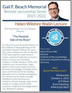 Helen Wilshire Walsh Lecture - Marco Prinz, Ph.D.